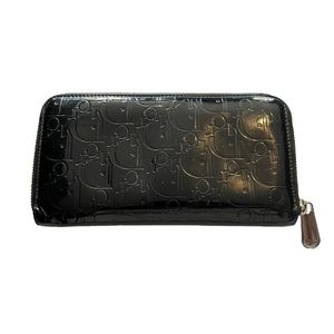 DIOR TROTTER PATENT LONG ZIP WALLET